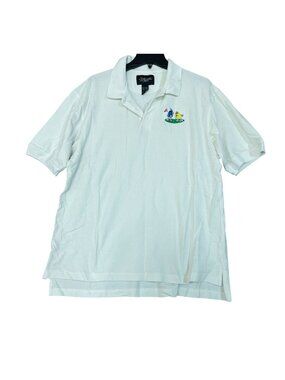 Vtg M&M Turning Point Men's XL White Cotton Golf Polo Shirt P0876